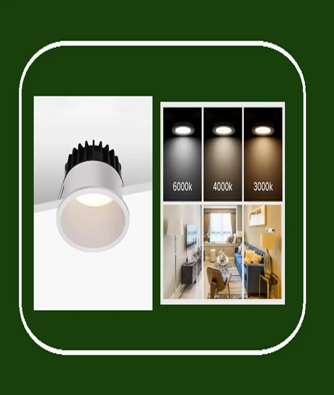Backlit recessed downlight 3 STEP