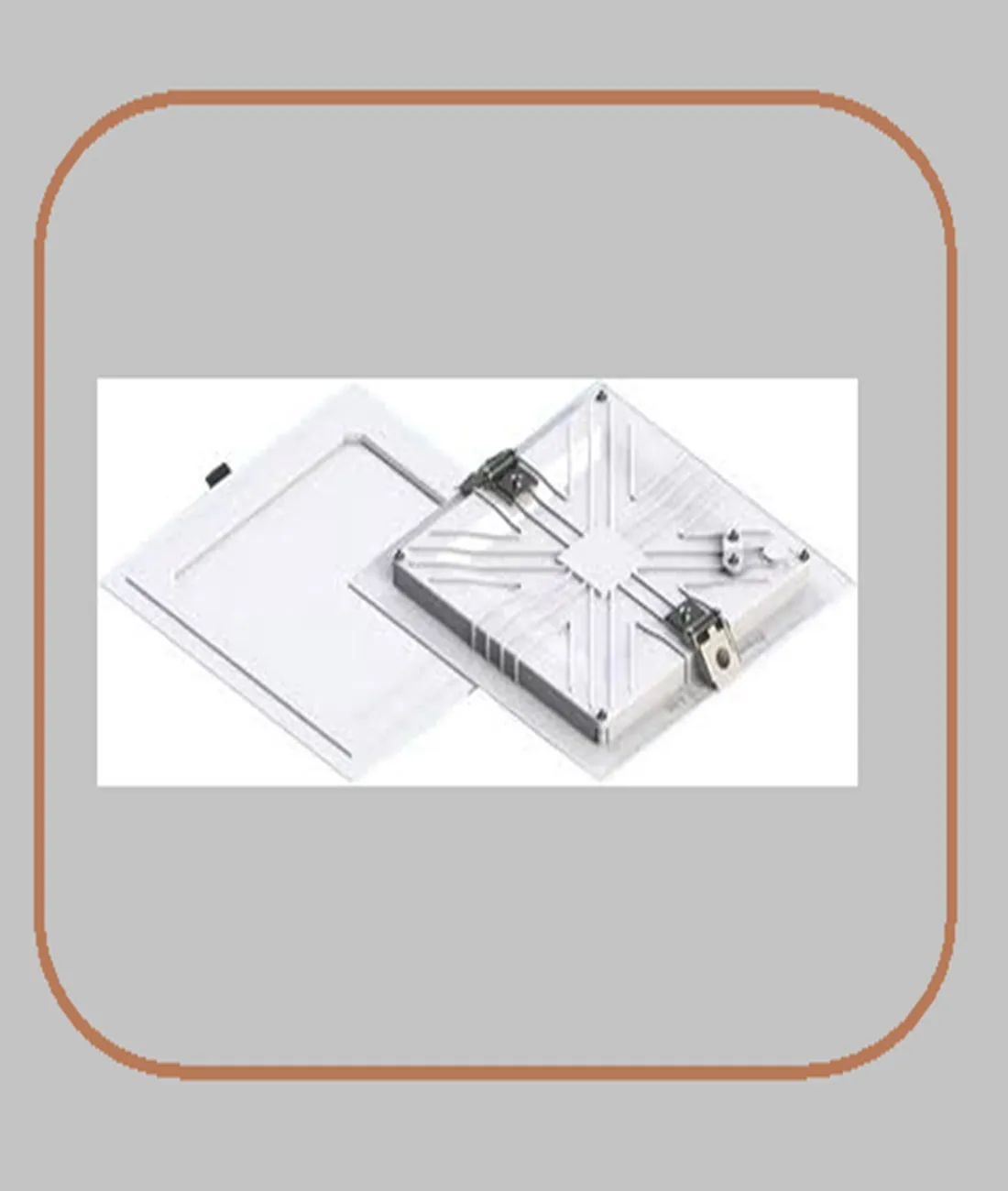 Edge Lit Panel Recessed Light Aluminium SQ